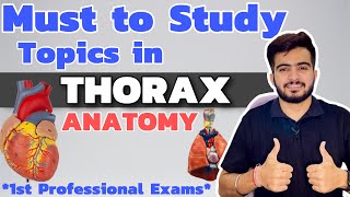 Must to Study Topics in Thorax Anatomy  1st Year Professional Exams [upl. by Milburr]