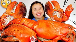 GIANT 15 POUND LOBSTER MUKBANG 먹방 EATING SHOW GIANT LOBSTER CLAW [upl. by Alorac]