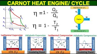 Carnot Heat Engine  Carnot Cycle  Class 11 Physics Chapter 10 Thermodynamics  Study With Me [upl. by Afra]