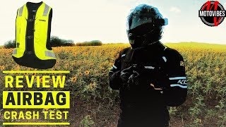 REVIEW amp REAL LIFE CRASH Test  Helite Turtle 2 Airbag Vest  KTM 1290 Super Adventure S [upl. by Sucramed]