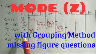 MODE  Grouping Method and Missing Figure Questions [upl. by Trixie]