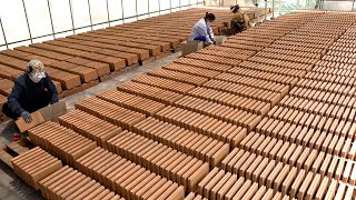 Process of making adobe house with dried mud brick Korean mud brick mass production factory [upl. by Halyahs]