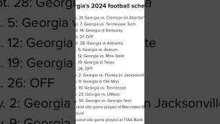 The 2024 Georgia Bulldogs Schedule Game fall is coming to September [upl. by Selinski]