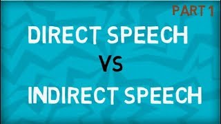 Direct Speech  Indirect Speech  Types of Speech [upl. by Atirehs]