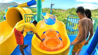 Escape Theme Park in Penang Malaysia Waterslides amp Tubby Racer [upl. by Ayahsal105]