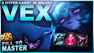 IS VEX A HYPERCARRY IN SOLOQ  Fill to Master  League of Legends [upl. by Sivet]