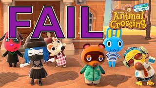 Animal Crossing New Horizons 20  ACNH Stretching Fail [upl. by Ahsieker788]