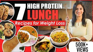 7 High Protein Veg LUNCH RECIPES for Weight Loss  By GunjanShouts [upl. by Anstice]