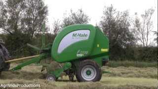 Silage 2012Baling amp Wrapping With The Massey Fergusons [upl. by Naerad]