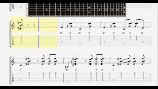 Beatles The One After 909 GUITAR 2 TABLATURE [upl. by Ajssatsan]