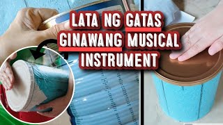 DIY Lata ng Gatas Ginawang MUSICAL INSTRUMENT  Project in MAPEH [upl. by Ezana]