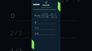 QCM3 Continuité Limite matholympics olympaidalgebra quiz algebre [upl. by Anaic639]