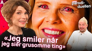 HERBORG GJØR EN CREEPY SYLVI LISTHAUG PARODI  Parodiduellen med Hasse Hope [upl. by Ynna]