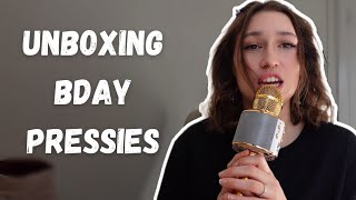 Unboxing BDAY pressies [upl. by Akilam]