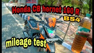 honda hornet 160R BS4 mileage test 2018 [upl. by Okier]