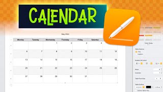 How To Make a Calendar in Apple Pages [upl. by Albur]