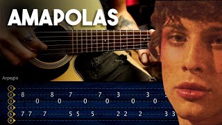 AMAPOLAS  Leo Rizz GUITARRA Tutorial  ARPEGIO Christianvib [upl. by Aissatan]