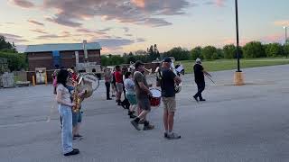 Concert Band Pipe Band Practising for RCMP Musical Ride June 4 2024 [upl. by Esoranna625]