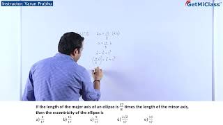 Eccentricity of Ellipse Formula Explained KCET 11th Mathematics 2D Geometry Conics [upl. by Kosel973]