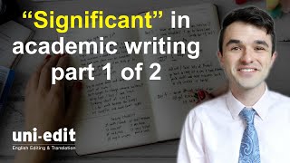 SIGNIFICANT in academic writing SIGNIFICANT meaning SIGNIFICANT definition  Part 1 of 2 [upl. by Allerus]