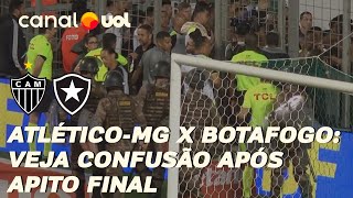 ATLÉTICOMG X BOTAFOGO VEJA CONFUSÃO GENERALIZADA APÓS APITO FINAL [upl. by Akehsat260]