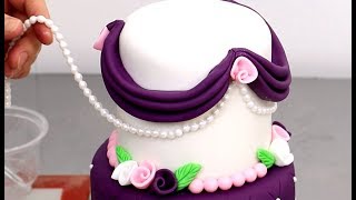 How To Make a Beautiful Fondant Cake  Cake Decorating Tutorial [upl. by Callery]