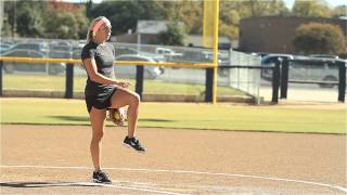 Softball Pitching Tips Generating leg power  Amanda Scarborough [upl. by Eisned]