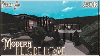 ROBLOX  Bloxburg Modern Hillside Home  280k  Part 13  Speedbuild  Tour  Screenies [upl. by Yadroc296]