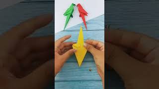 origami paper parrot makingorigami parrot tutorialorigami parrot paper craftpaper parrot [upl. by Neomah740]