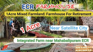 🆔 1177🏠1ACRE ECR FARMHOUSE FOR SALE CHENNAI 2🌴NEAR MAHABS🌴SATELLITE CITY🌴MIXED FARM🌴RED SOIL🌴MRASHI [upl. by Kozloski938]