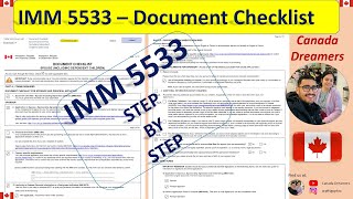 IMM 5533  Document Checklist  Spousal Sponsorship Canada [upl. by Eilujna]