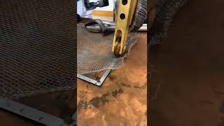 Reliable process of welding the metal mesh to the frame [upl. by Cissiee]