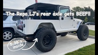 Jeep LJ on 37s gets 538s OX Locker and Chromo Shafts BURNOUTS [upl. by Sucerdor527]