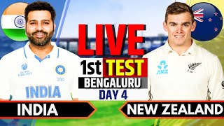 India vs New Zealand 1st Test Day 4  IND vs NZ Live Match Today  Live Cricket Match Today [upl. by Sadira]