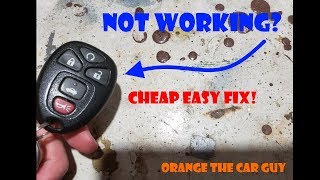 How to Fix UnresponsiveWorn GM Key Fob 20052010 Chevy Buick Pontiac GMC etc [upl. by Tychonn]