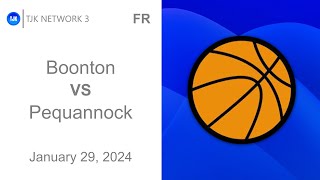 TJK NETWORK 3 PRESENTS Boys Freshmen Basketball  Boonton VS Pequannock Official Game Broadcast [upl. by Zasuwa]