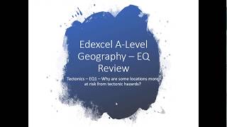 Edexcel ALevel Geography Tectonics EQ1 Review [upl. by Nautna209]