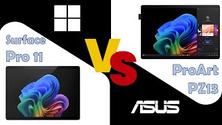 Microsoft Surface Pro 11 vs Asus ProArt PZ13  spec review amp comparison [upl. by Malorie267]