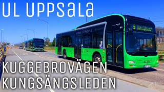 Bussar i Uppsala  Kuggebrovägen  Kungsängleden [upl. by Merill]