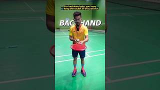 How to Hold Badminton Grip  Forehand and Backhand 🏸 [upl. by Ymeraj133]