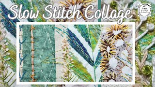 Inspire yourself to Create Slow stitch a Fabric Scrap collage with simple stitches fabricart [upl. by Dupin938]