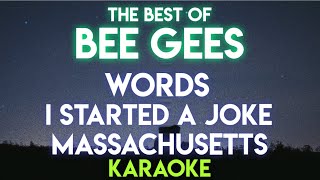 WORDS  I STARTED A JOKE  MASSACHUSETTS  BEE GEES KARAOKE VERSION [upl. by Heimlich]