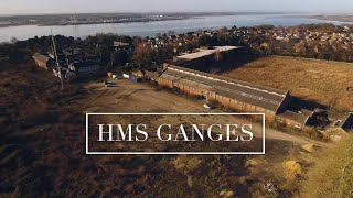 HMS Ganges  Aerial Footage [upl. by Lledner]