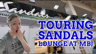 Touring Sandals amp Beaches Resort Lounge at Sangster International Airport in Montego Bay Jamaica [upl. by Yole]