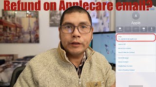 Did you get this email Refund for Applecare agreement… Legit or Scam [upl. by Travax]