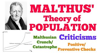 Malthusian Theory of Population  Malthusian CatastropheCrunch  Criticisms [upl. by Ymirej731]