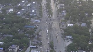 Fort Lauderdale flooding Aerial views in Florida [upl. by Ulla]