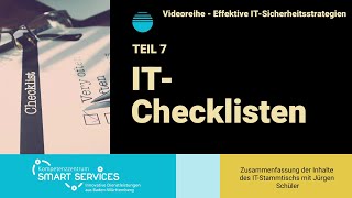 IT Sicherheit – Checklisten für Ihre ITSicherheit Alles im Griff [upl. by Siwel]