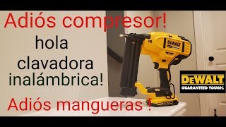 Kit de clavadora inalámbrica DeWalt calibre 18 DCN680D1 no mas compresores [upl. by Neysa]