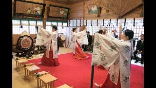 神明社新嘗祭 「浦安の舞」 四人舞 [upl. by Pirri]